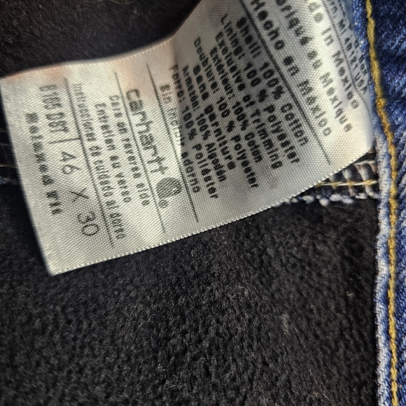 Men's Lined Carhartt Jeans sz 46x30 - Picture 4 of 4